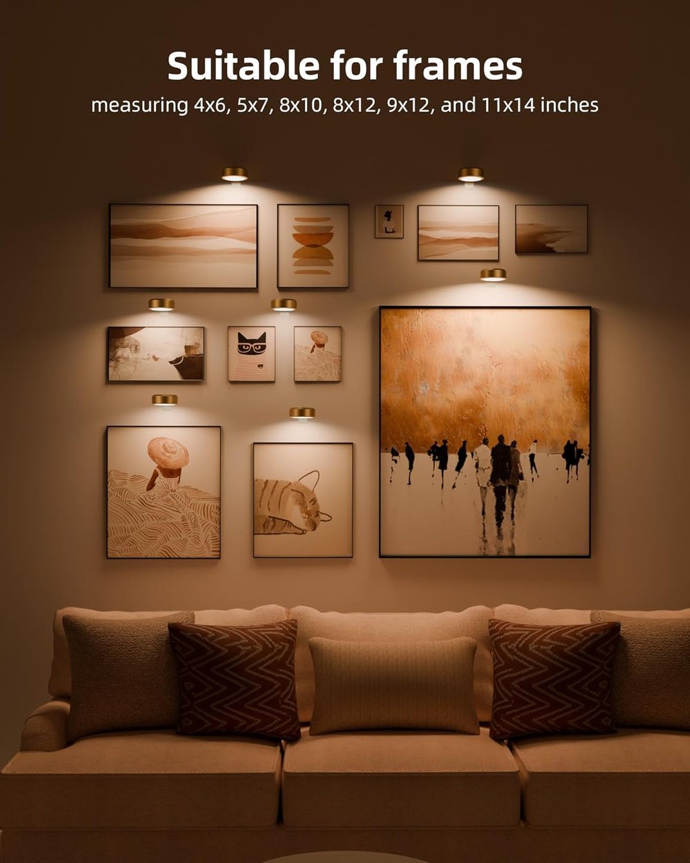 1+1 GRATIS | Magnetische LED-Bilderleuchte – Kabellos, Dimmbar & Wiederaufladbar