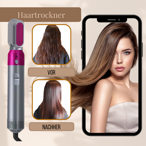 5-in-1 Haarglätter & Styler | Airflow-Technologie | Für Glatte & Lockige Looks | HairFlex Pro