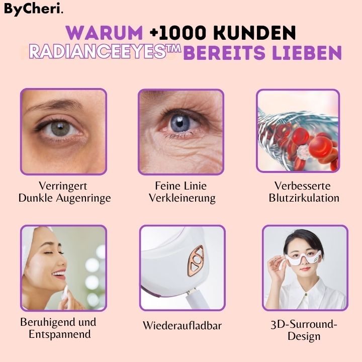 50% RABATT TEMPORÄR | RadianceEyes™ |Erleben Sie Augenmassage jederzeit und überall!