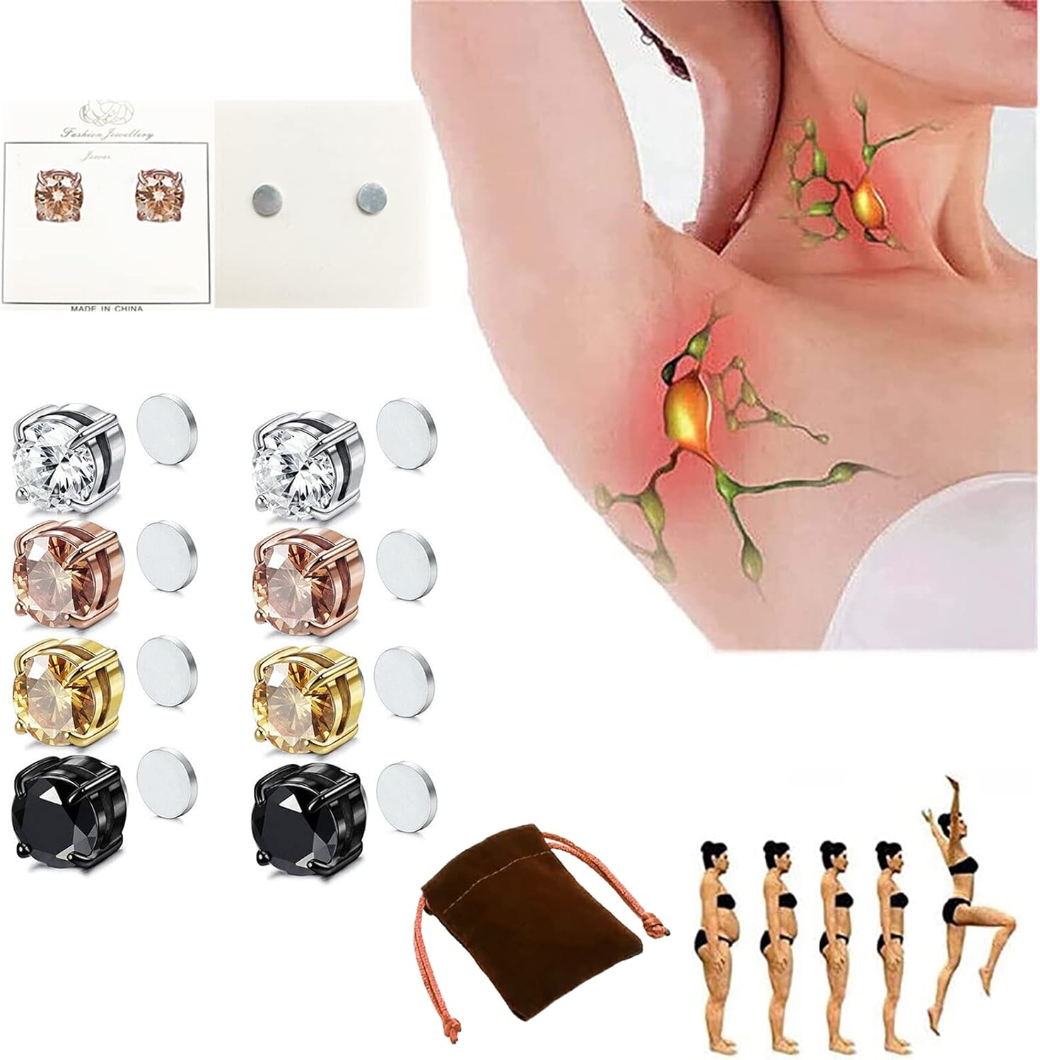 Acurrings™ Magnetische Therapie-Ohrringe | 1+1 Gratis | Lymph- & Detox-Effekt