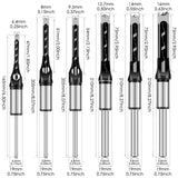 Adapter- & Stemmeisenset für präzise Zapfenlöcher | 8 Aufsätze 6–16 mm | Kompatibel mit Bohrmaschinen