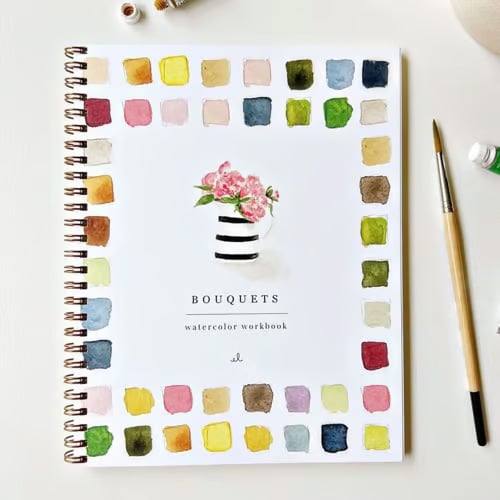 Aquarell-Workbook für Anfänger | Schritt-für-Schritt Malbuch | inklusive hochwertigem Farbset | AquaBliss