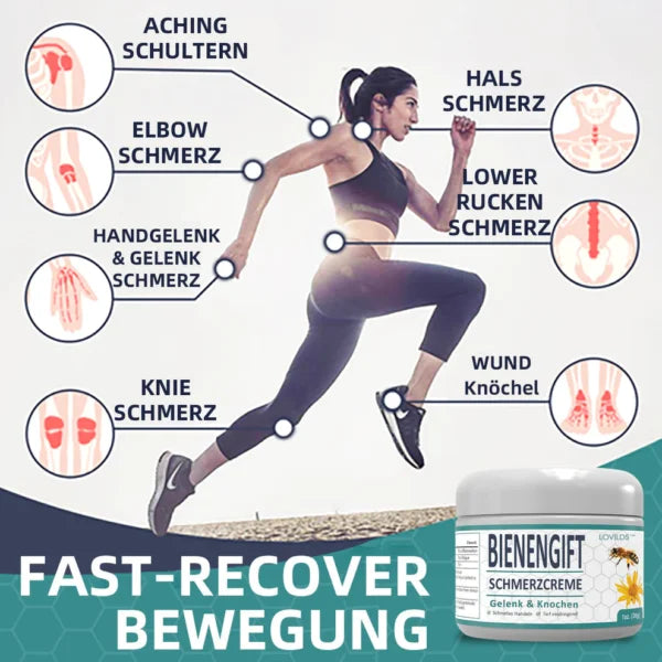 Bienengift Schmerzcreme | Wohltuende Pflege für Gelenke & Muskeln | Tiefenwirksame Formel | 1+1 GRATIS