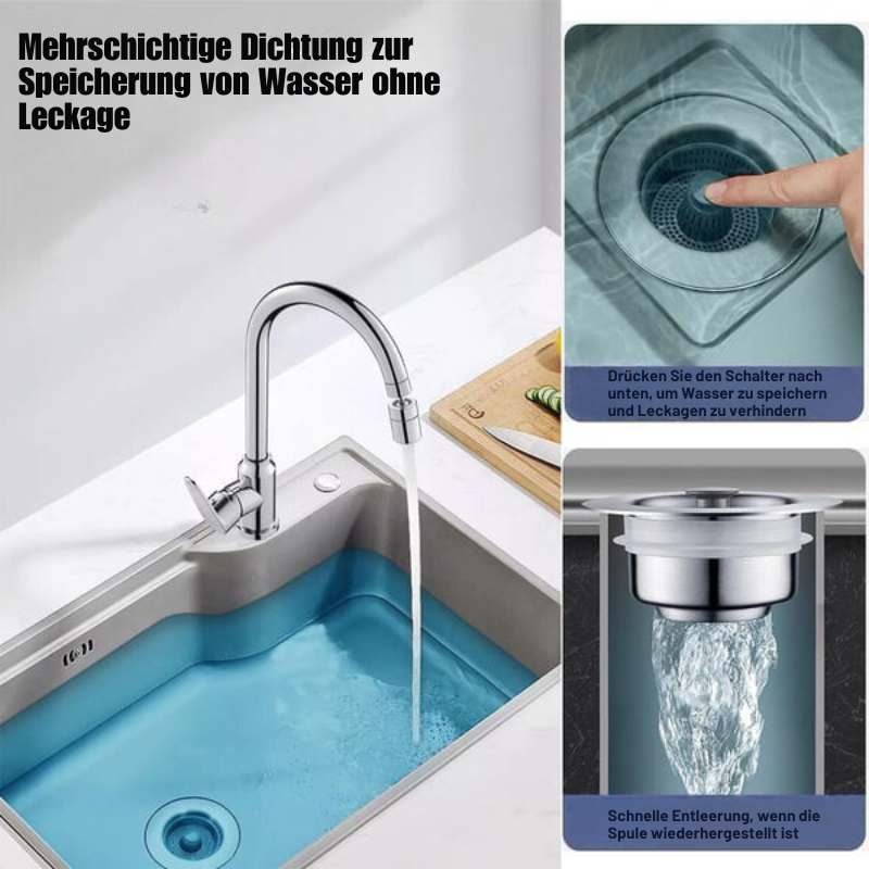 CleanFlow™ – Neuer Verbesserter Siphon-Siebkorb-Ablauf