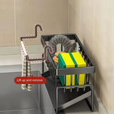 Edelstahl Küchen-Spülenablage | Rostfrei | Mit Handtuchhalter | Platzsparend & Hygienisch