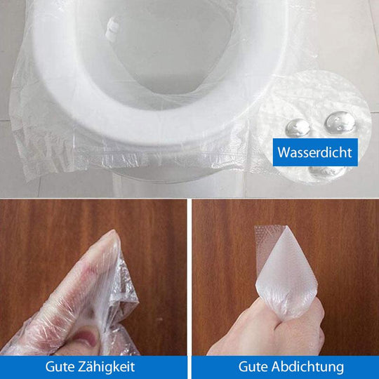 Einweg-Toilettensitzabdeckung™ - Bleiben Sie keimfrei mit Einweg-Toilettensitzauflagen (50 Stücke)