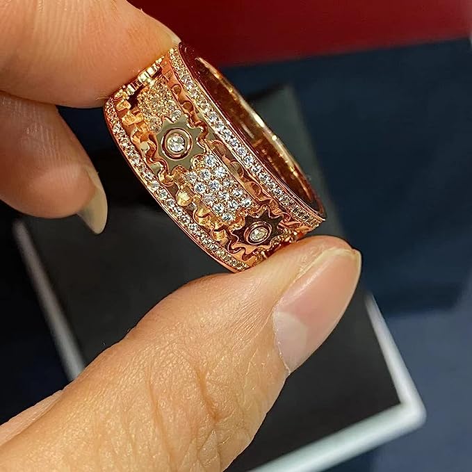 Fidget-Ring aus Edelstahl | Drehbare Mikro-Zahnräder | Anti-Stress Ring - GearRing™