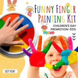 Fingerfarben-Set für Kinder | Ungiftig, auswaschbar & kreativitätsfördernd | 6–12 Farben | BrilliDazzle