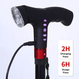 Gehstock | Sturzalarm | Höhenverstellbar | LED-Licht & Radio | SmartCane