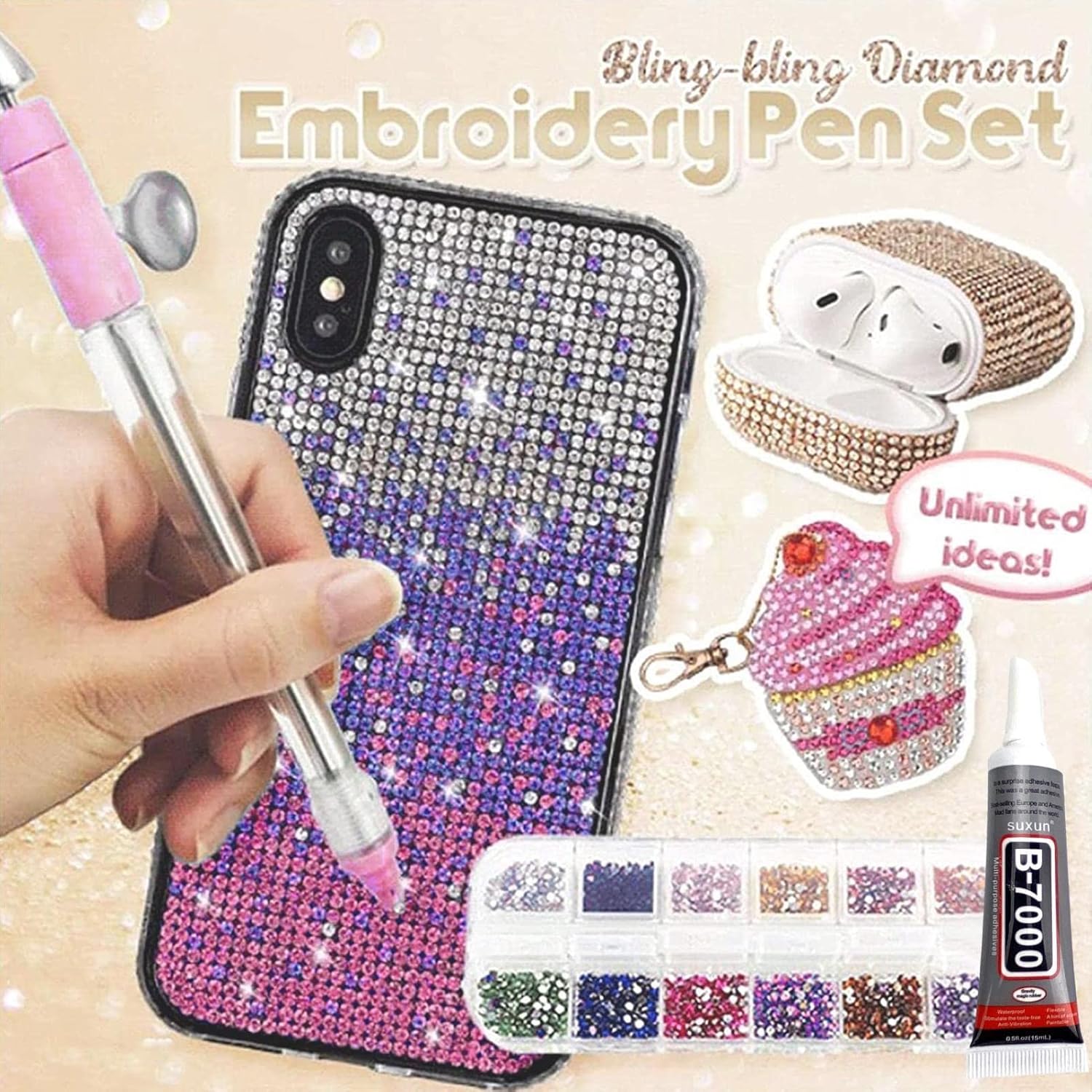 Gemify™ - Verziert Bastelprojekte sauber und glitzernd, ohne klebrige Finger