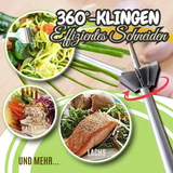 Gemüseschneider | Edelstahl Spiralschneider | 360° Klingen | Leicht zu Reinigen