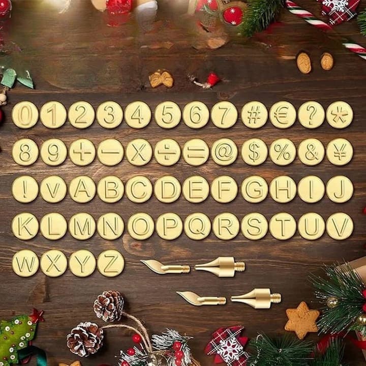 Gravur Set | Alphabet Brennspitzen | Für Holz, Leder & Kork | Präzise & langlebig