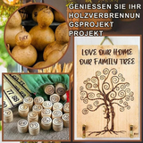 Gravur Set | Alphabet Brennspitzen | Für Holz, Leder & Kork | Präzise & langlebig