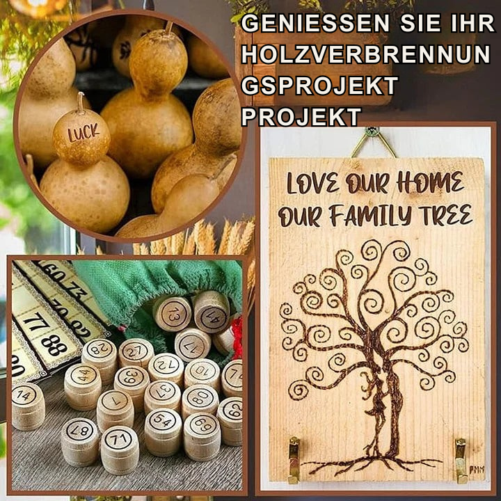 Gravur Set | Alphabet Brennspitzen | Für Holz, Leder & Kork | Präzise & langlebig