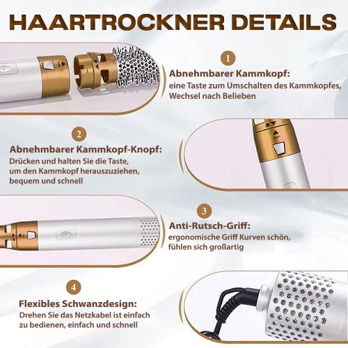 Haarstyler 5-in-1 | Locken & Glätten | Austauschbare Aufsätze | Keramikbeschichtung | StyleMaster