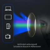 Herren Blaulichtfilter Brille | Ultraleicht Titanrahmen | Antireflex & Augenentspannung | AirStride