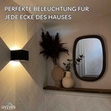 Kabellose Wandlampe | Bewegungsmelder | Warmes Licht 3000K | Modern & Elegant | LuminaCube