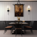 Kabellose Wandleuchte mit 3M-Klebemontage | Stoffschirm & Metallfuß | 2er-Set