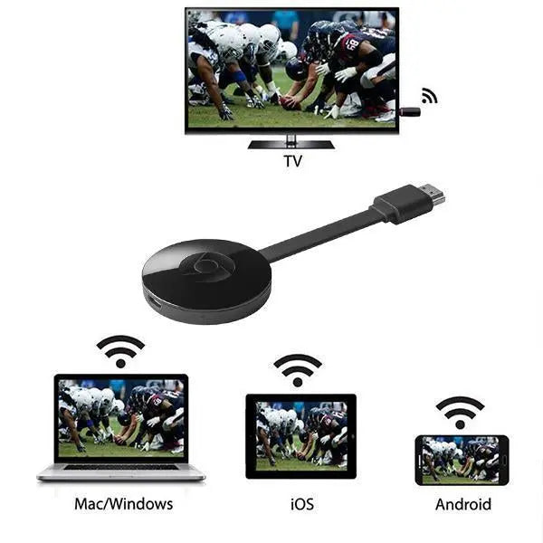 Kabelloser HD-Mirror-Adapter | Full HD 1080p | Miracast, AirPlay & DLNA | Plug & Play HDMI