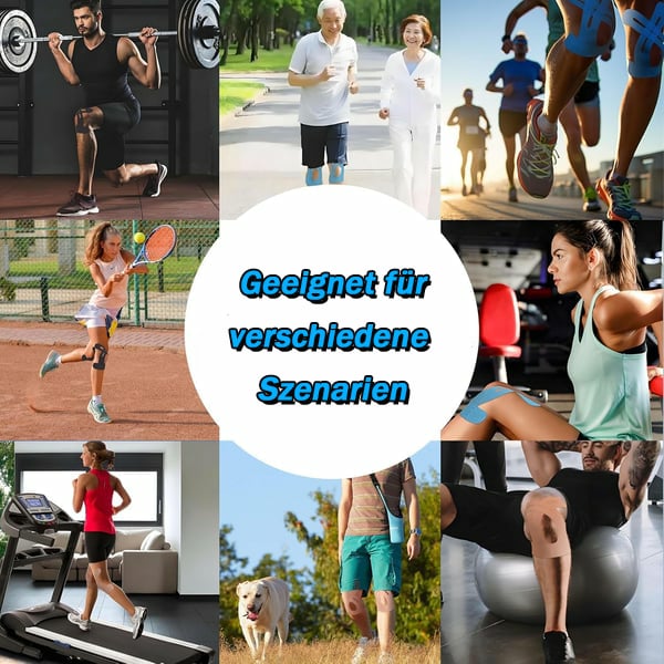 Knietape vorgeschnitten | Starke Unterstützung | Hautfreundlich & Atmungsaktiv | Flexify