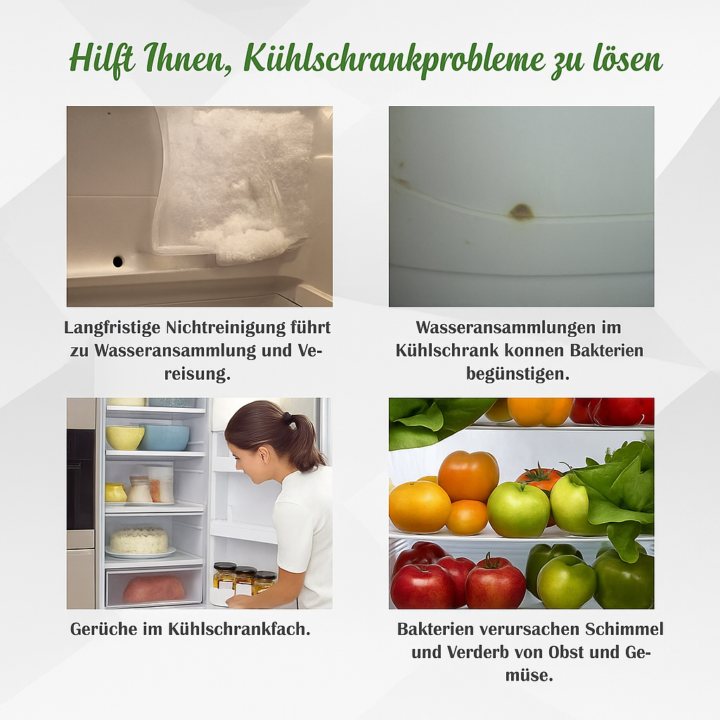 Kühlschrank Reinigungsbürste | Gerüche Entfernen | Flexible Abflussreinigung | Einfach & Hygienisch | Frostea | 1+1 Gratis