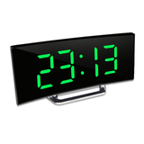 LED Digitalwecker | Gebogenes Display | Automatische Helligkeit | Modernes Design | Curve-Clock