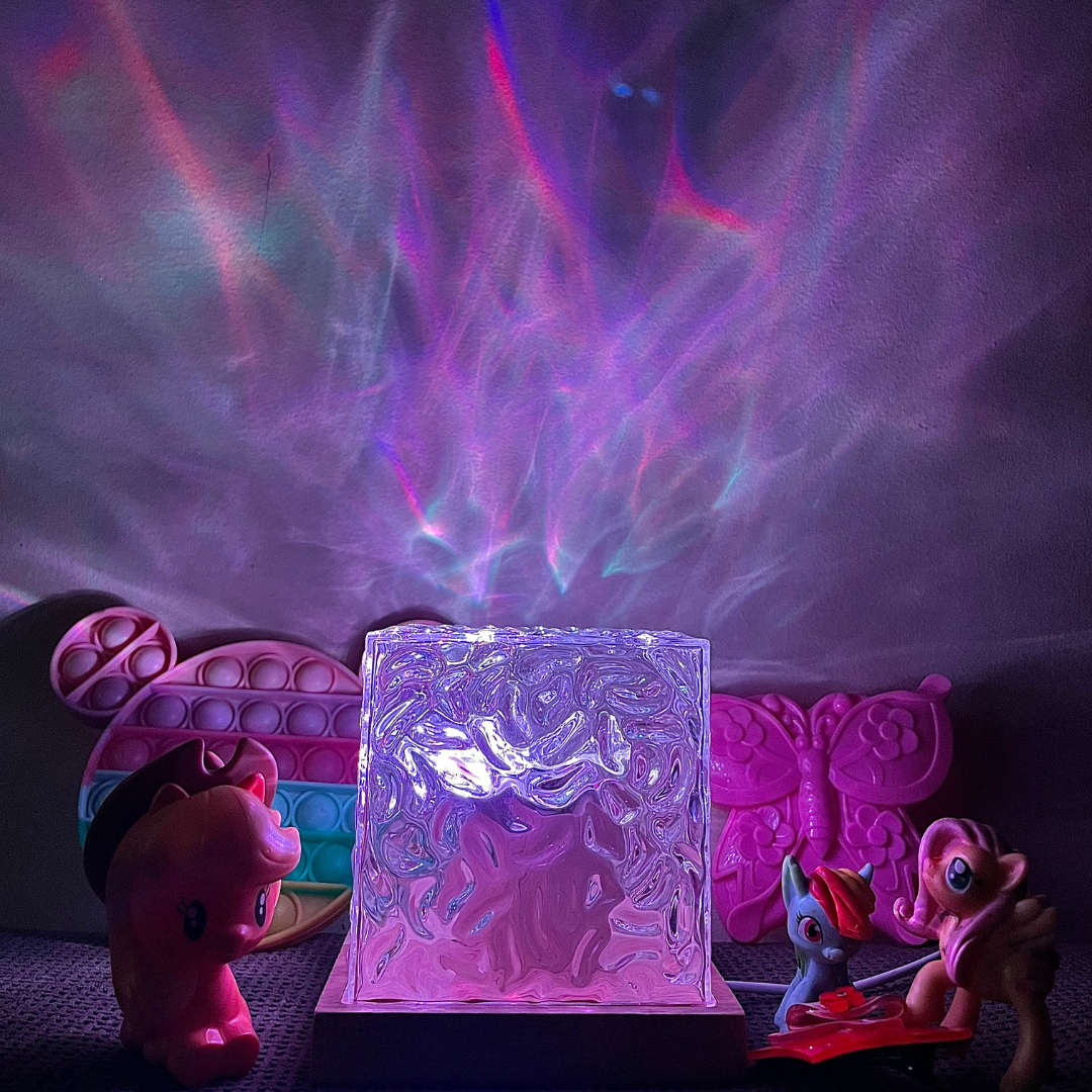 LED Kristall Lampe | Nordlicht Effekt | 16 Farben | Dimmbar & Entspannend | AuroraGlow