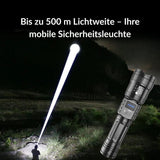 LED Taschenlampe | Ultrahell & Wasserdicht | 500m Reichweite | Zoom-Funktion| UltraBright