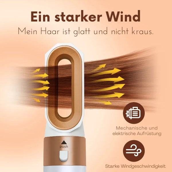 Lockenstab | Keramik-Turmalin | Schnell Aufheizend | Frizzfrei Styling