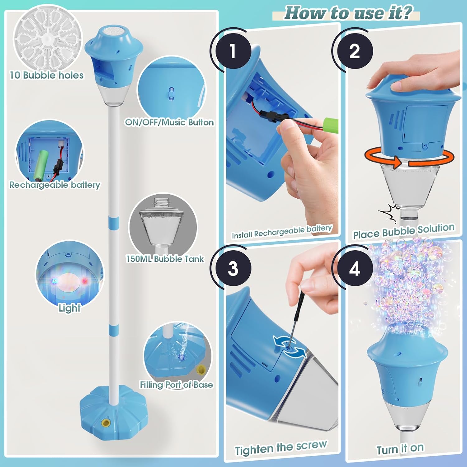 LumiBubbles™ |Verwandeln Sie jede Veranstaltung in eine Seifenblasenparty!