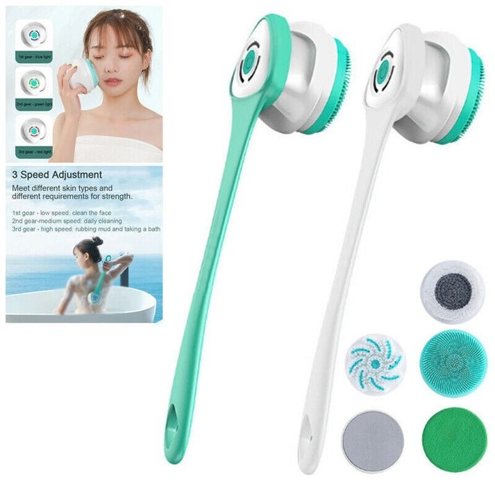 LuxeScrub™ Powerbürste — Enthülle seidige, stressfreie Haut bei jeder Dusche