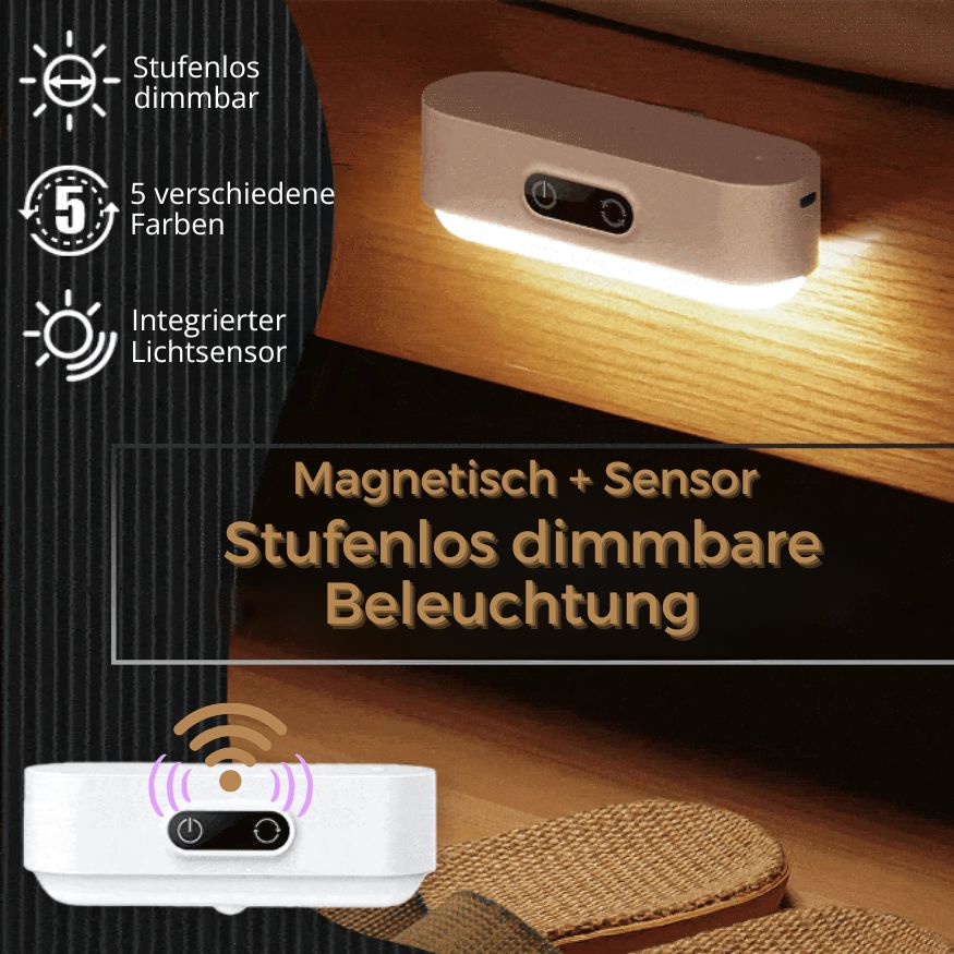 MagnaDim Magnetisch Licht | Dimmbar & Kabellos | Smart Bewegungssensor | 5 Farbmodi
