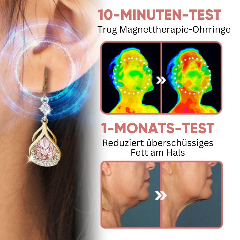 Magnetische Ohrringe aus Germanium & Granat | Stilvolles Design | Komfortable, leichte Ohrstecker - VitalFlow™