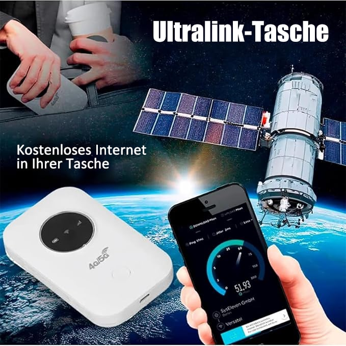 Mobiler WLAN Router | 4G LTE Hotspot | Tragbar & Schnell | Für Unterwegs | NetLink