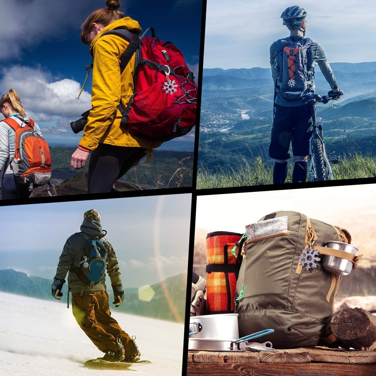 Multitool | 18-in-1 Schneeflocken-Werkzeug | Edelstahl | Kompakt & Robust