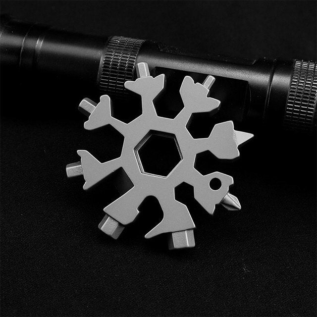 Multitool | 18-in-1 Schneeflocken-Werkzeug | Edelstahl | Kompakt & Robust
