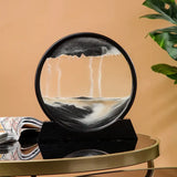 Sandbild Deko Glas | Bewegliche Sandlandschaft | Entspannendes Wohnaccessoire