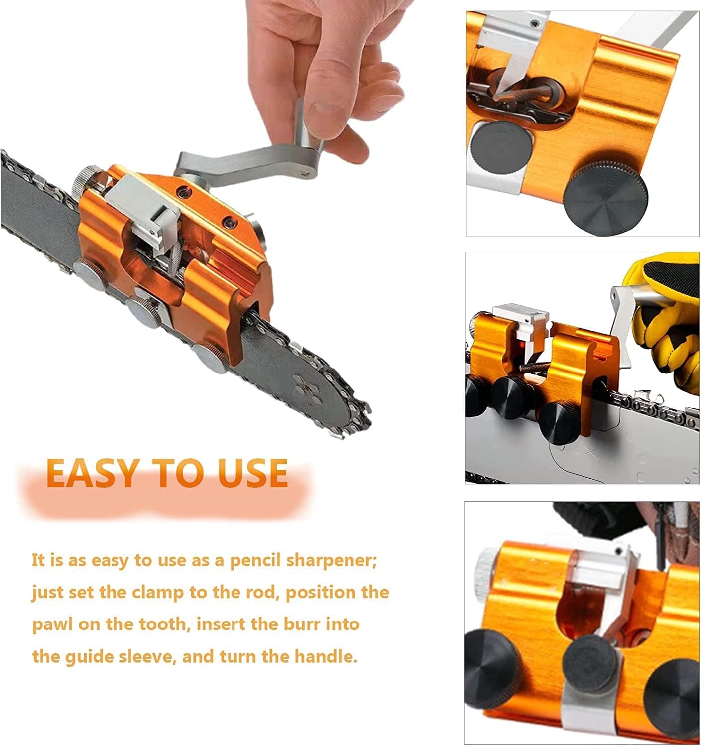 SharpSaw Kettensägenschärfer | Professionelles Schärfgerät | Tragbar & Langlebig | 50% Rabatt