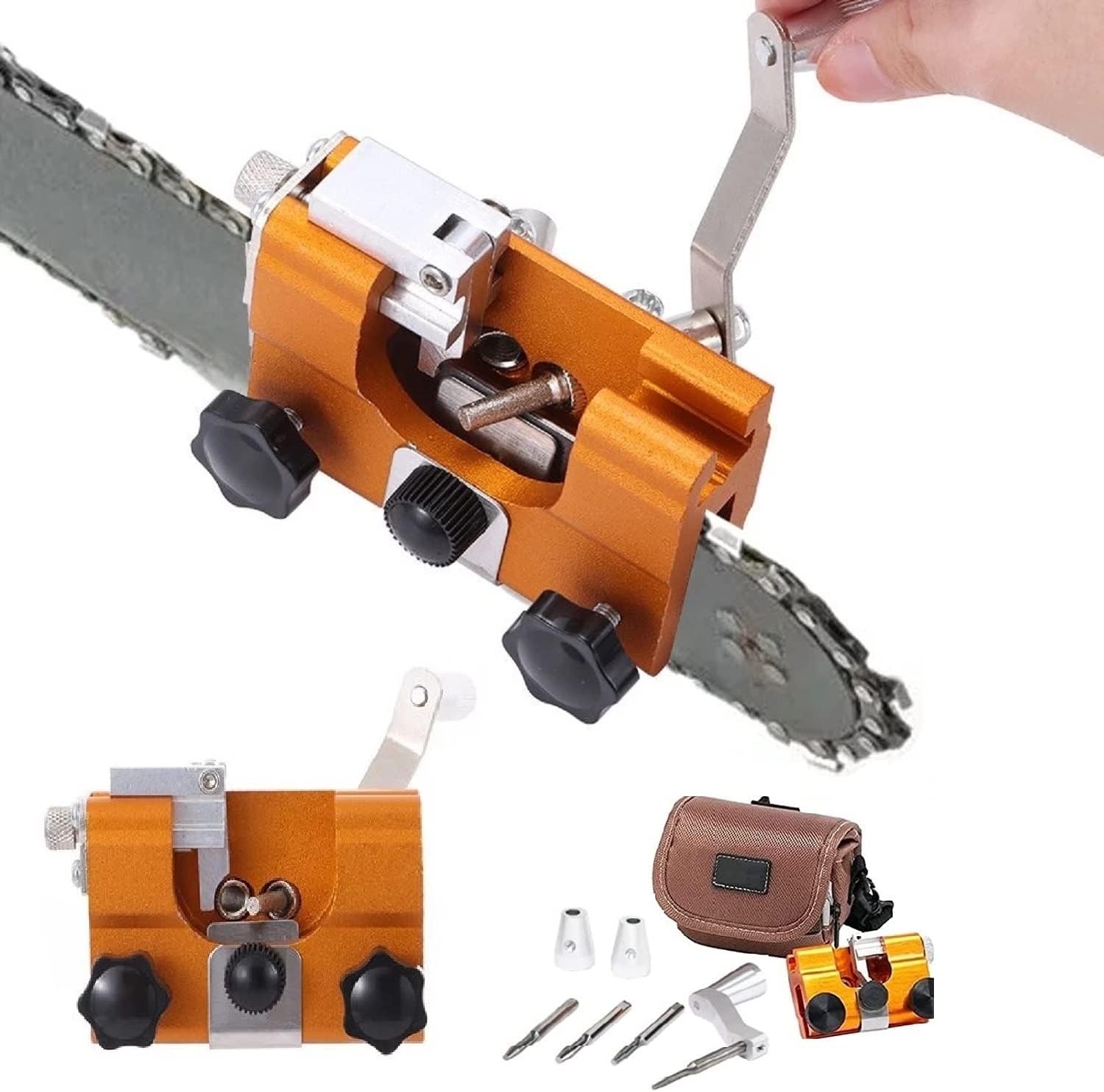 SharpSaw Kettensägenschärfer | Professionelles Schärfgerät | Tragbar & Langlebig | 50% Rabatt