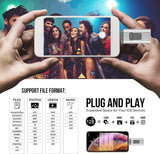 Smartphone Speicherstick | 3-in-1 USB & Lightning | Sofortige Datensicherung | 128GB Extra Speicher | Profi-Stick