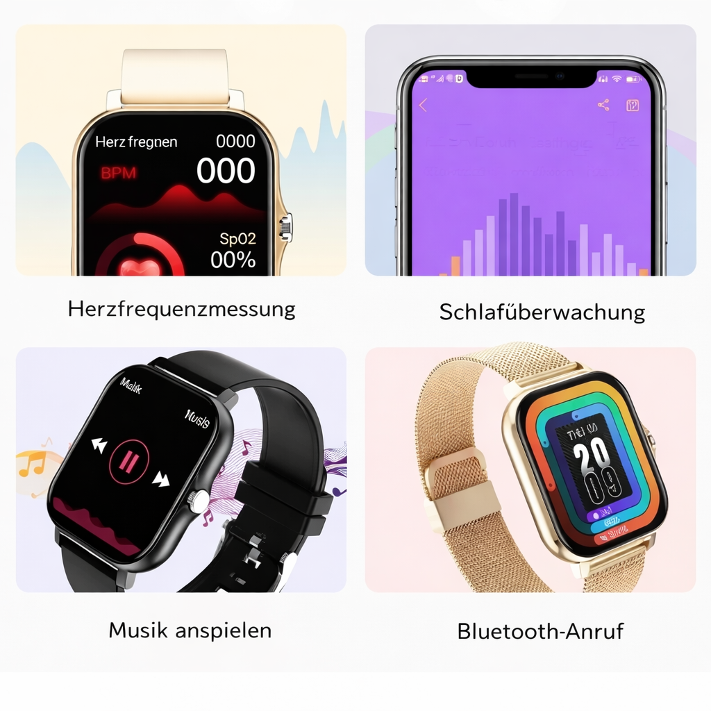 Smartwatch | Gesundheitsüberwachung | Lange Akkulaufzeit | Morena