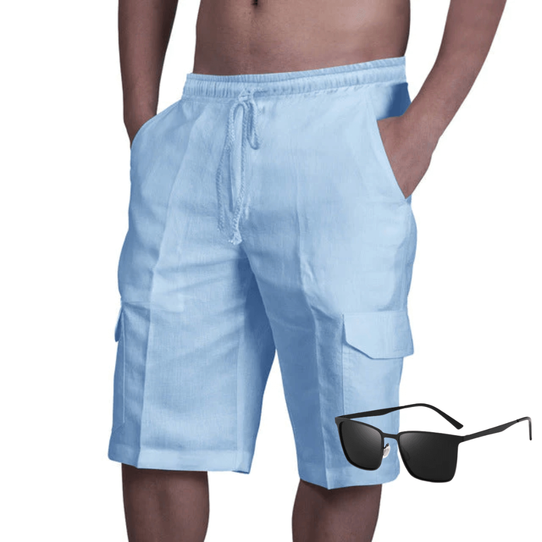 Tilo™ | Einfarbige Cargo Shorts & Kostenlose Sonnenbrille