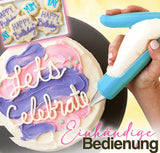 Tortendekorations-Set für präzises & müheloses Verzieren | 1-Hand Dekorationsstift + 4 Düsen | CakeArt