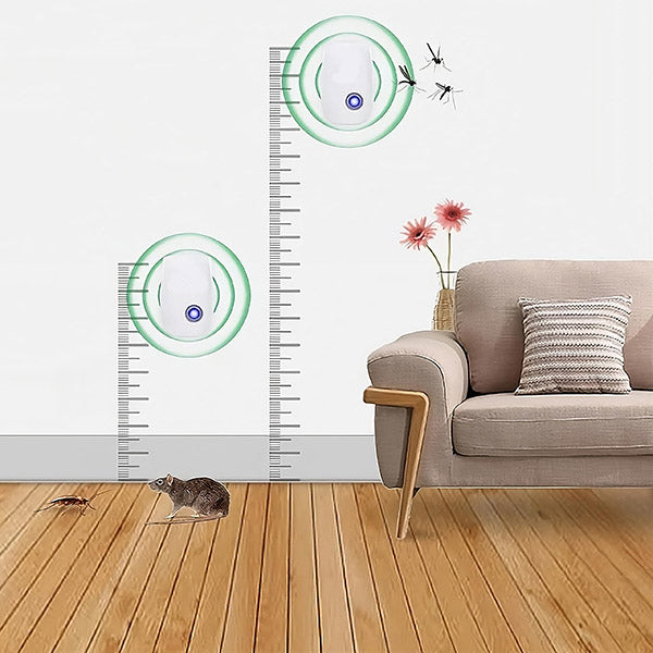 Ultraschall Schädlingsvertreiber | Chemiefrei & Sicher | 100 m² Reichweite | VibeShield