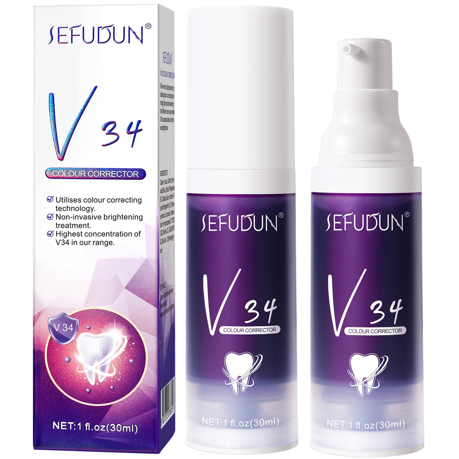 V34-CleanTeeth™- Farbkorrigierende Zahnpasta!