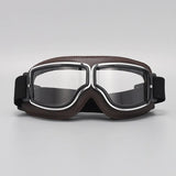 Vintage Motorradbrille | UV-Schutz | Stoßfest & Verstellbar | RetroGoggles