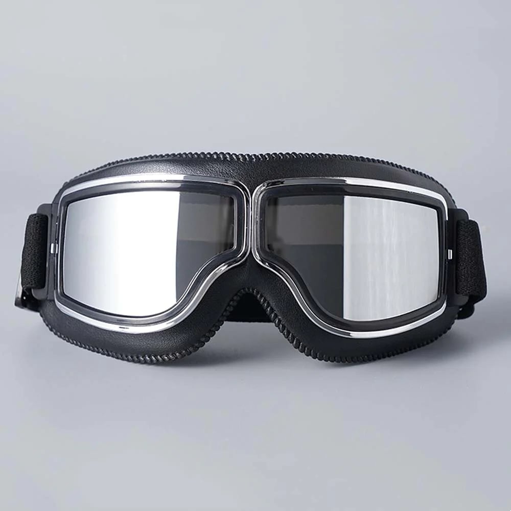 Vintage Motorradbrille | UV-Schutz | Stoßfest & Verstellbar | RetroGoggles