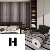 Wandpaneel Selbstklebend | Modernes Lamellendesign | Matt & Spritzwassergeschützt | Flexibel & Robust | StylaSheen