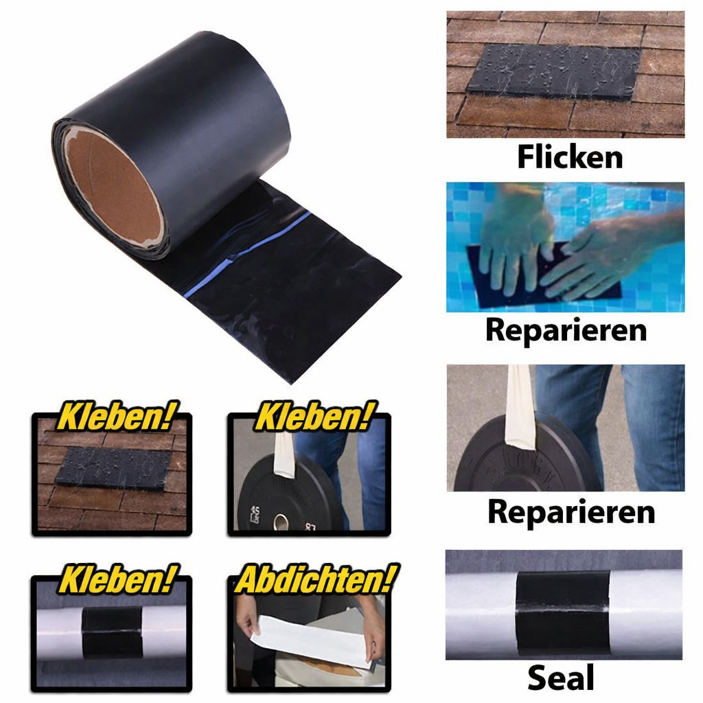 Wasserdichtes Reparaturband | Extra Stark | Sofort Dicht & Wetterfest