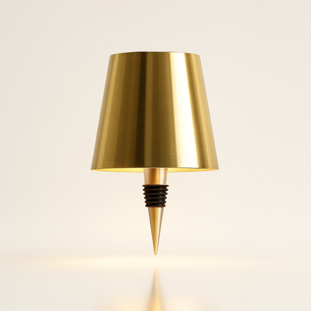 Flaschenlicht | Flasche als Tischlampe | Akku Tischleuchte | Flaschenverschluss | LumiFlasche